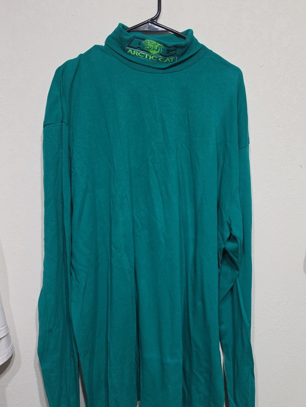 Vintage Arctic Cat Men's Long Sleeve Teal Turtleneck